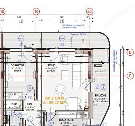 Apartament 2 cam. 55mp semi-finisat | Zona Eroilor Residence | Parcare