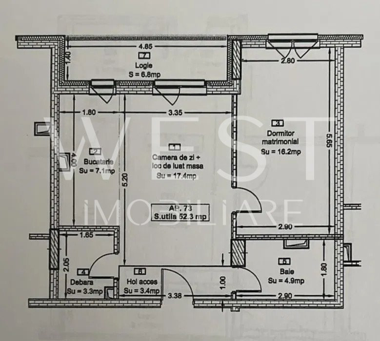 Apartament 2 camere finisat | 53mp | Zona Oncos | Cu parcare subterana