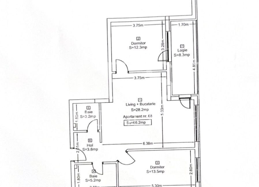 Apartament 3 camere, 66mp - la cheie|Etaj intermediar|Avram Iancu/Zona Vivo