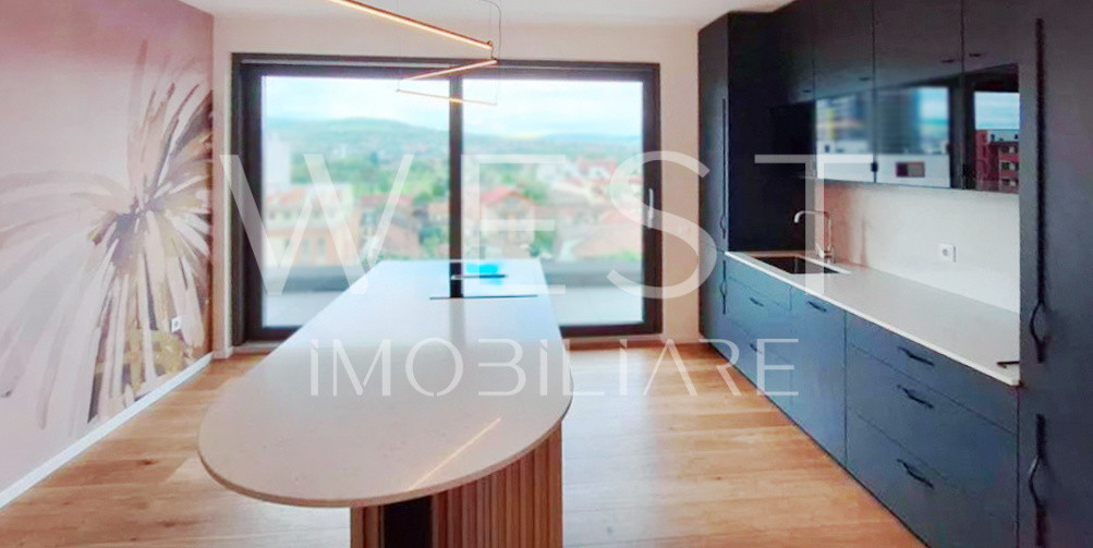 Penthouse de lux, terasă panoramică, 2 locuri de parcare–ultracentral