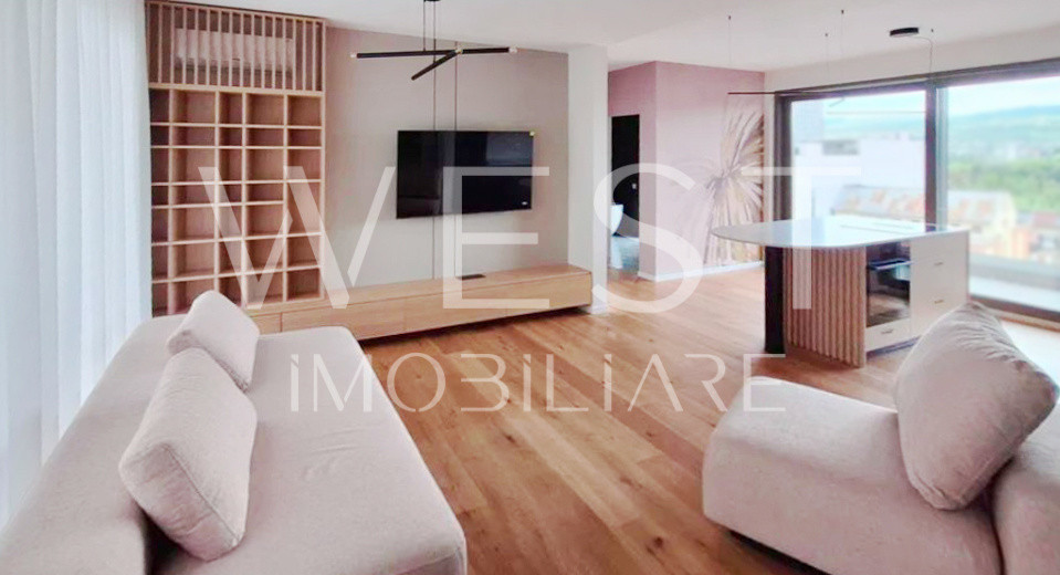 Penthouse de lux, terasă panoramică, 2 locuri de parcare–ultracentral