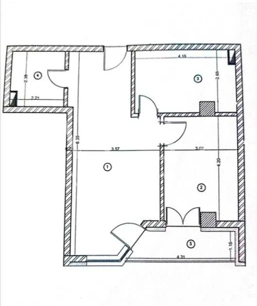  Apartament 2 camere + birou | 57 mp + balcon | Buna Ziua | Etaj 1