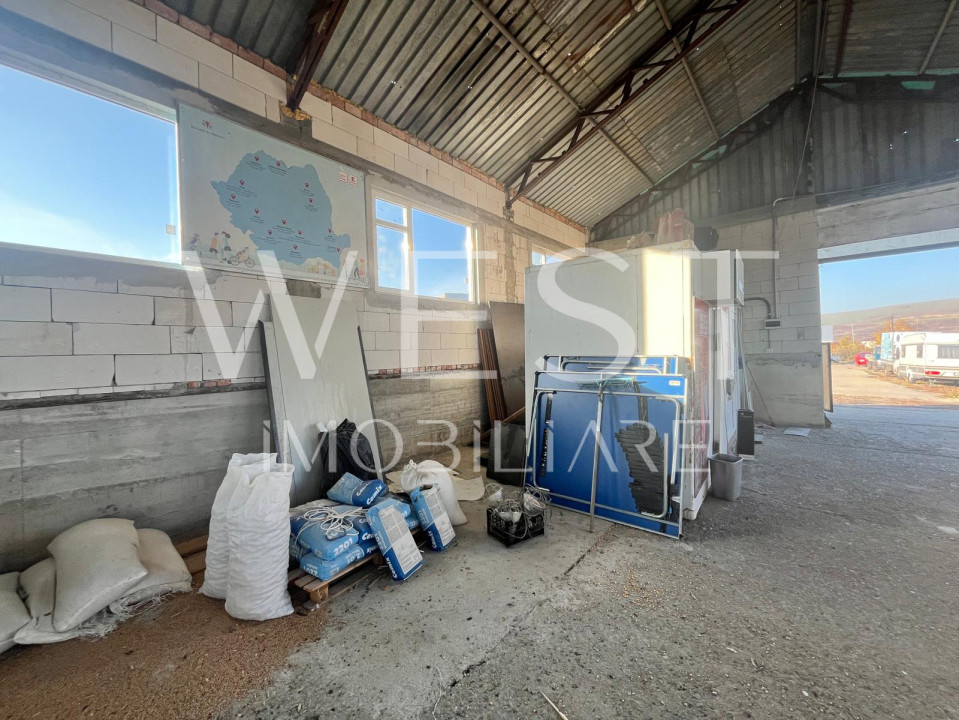 Hală zidita | 200mp | Înălțime 7m | Depozit + Office | zona OAȘULUI