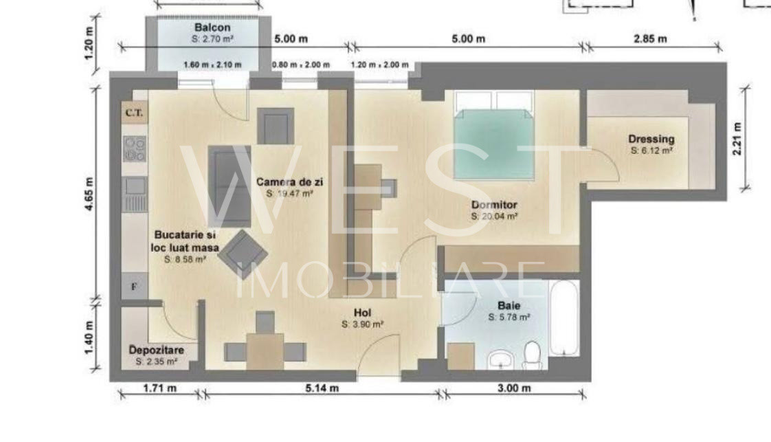 Apartament 2 camere | 66 mp | mobilat | utilat | parcare |zona Eroilor