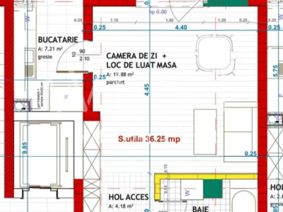 Apartament 1 camera cu nisa dormitor/ Finisat/ Etaj intermediar
