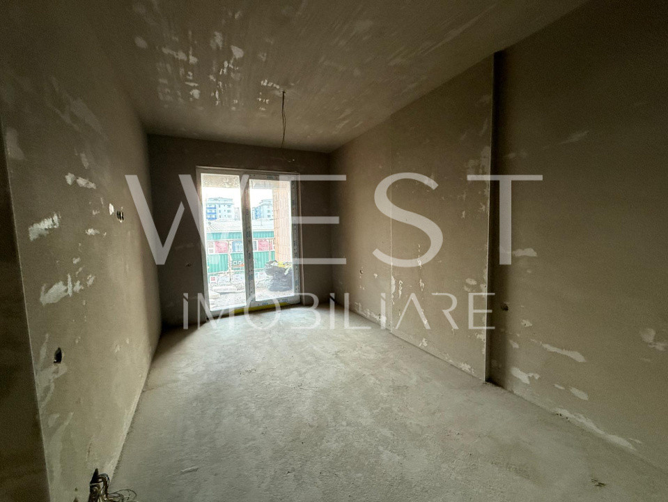 Apartament 2 camere, bloc nou, semifinisat – 47,9 mp utili, balcon, etaj 3, zona