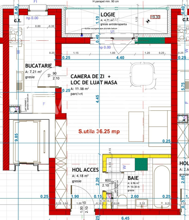 Apartament la cheie, camera si bucatarie, zona centrala - Eroilor 