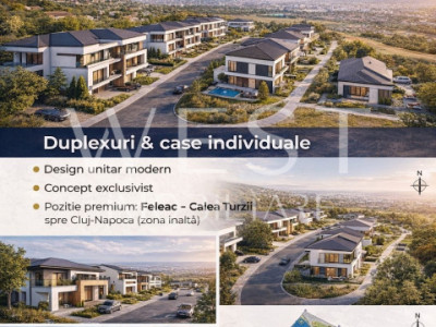 Parcele de teren cu autorizatie l case individuale/duplexuri l Feleac 