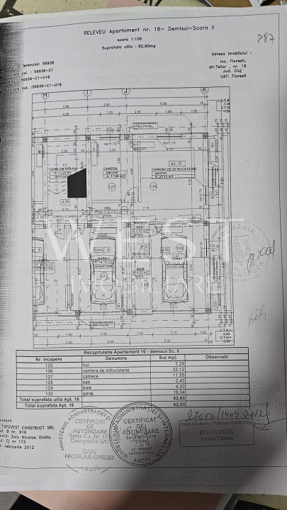 Apartament 3 camere / 63 mp / Demisol Teilor Carrefour