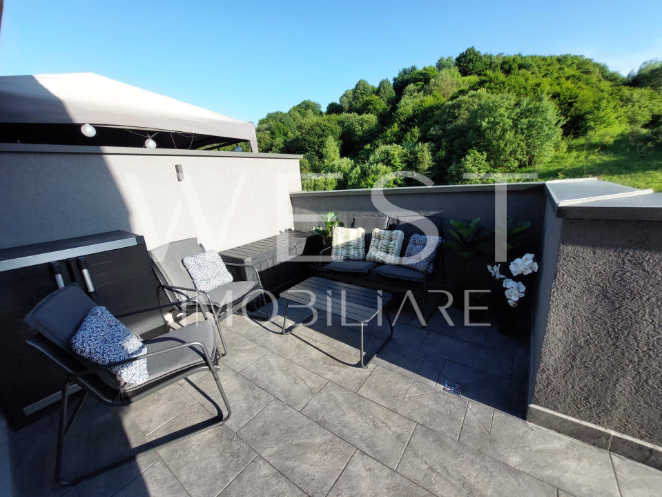 Apartament superfinisat l 77 Mp utili l terasa 68 Mp l Panorama l Teilor