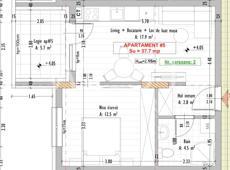 Apartament 2 camere BLOC NOU | 38mp UTIL+6mp LOGIE | Zona Eroilor