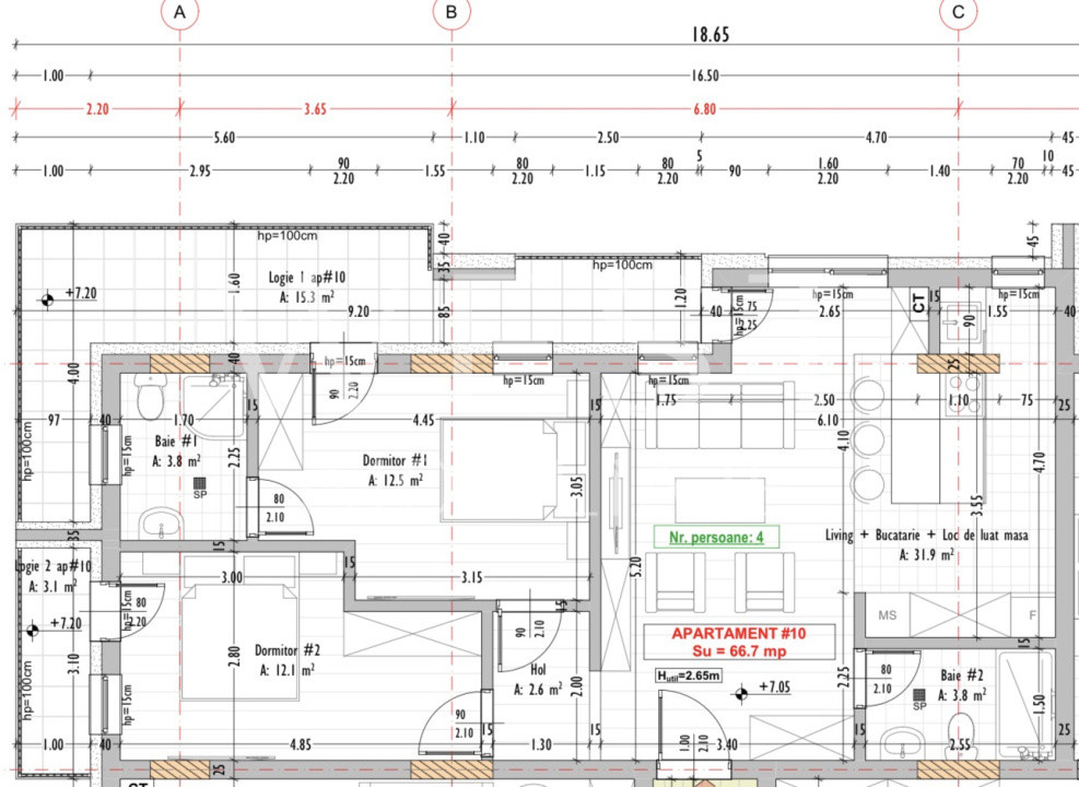 Apartament 3 camere 67mp Util + 18mp terasa | BLOC NOU | Str. Eroilor