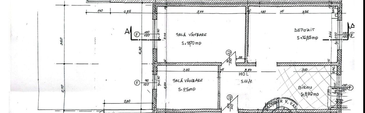Spatiu comercial 65 mp utili l vitrina l vad comercial l Izlazului 