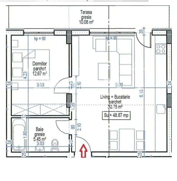 Apartament 2 camere FINISAT!Balcon 10mp!CF disponibil!PARCARE INCLUSA