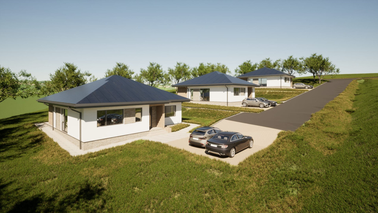 Teren autorizat 3 case individuale | 2500mp | UTILITATI LA PARCELA