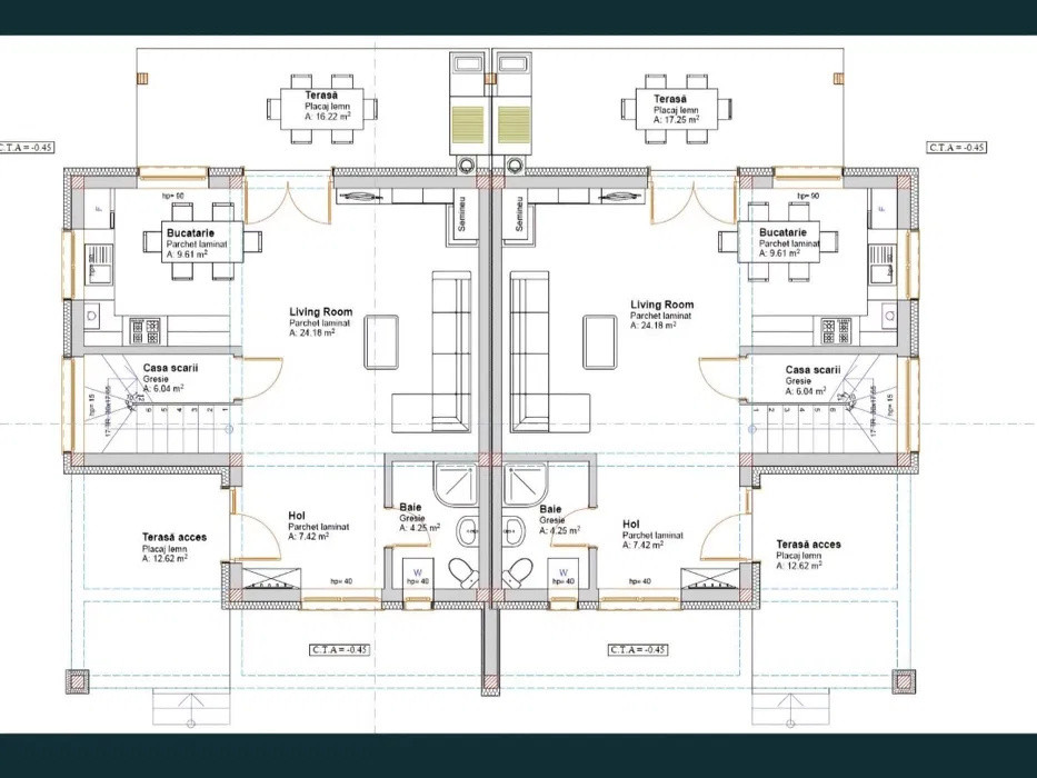 Teren autorizat l duplex l 713 mp l Chinteni 