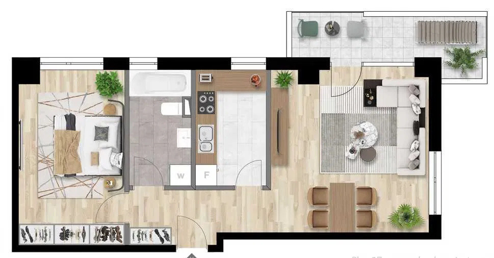 Apartament modern l decomandat l 2 camere l parcare l Intre Lacuri 