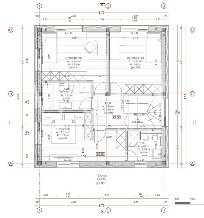 Casa individuala P+E, 120mp! Teren 468mp! Semifinisata! Loc. Dezmir!