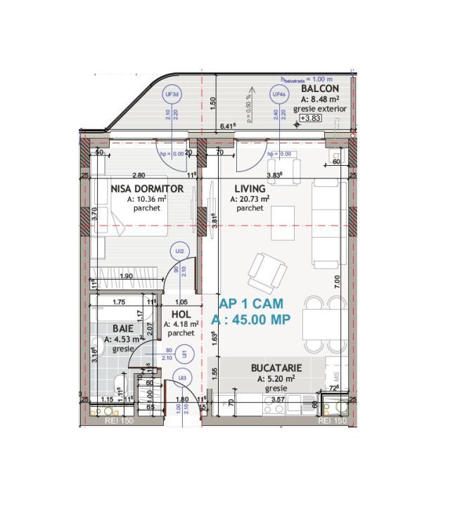 Apartament modern l la cheie l 2 camere l terasa l parcare l Eroilor