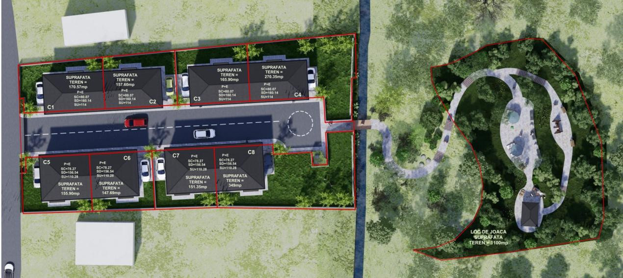 Unitate duplex l teren l parcare l parc privat l Tauti 