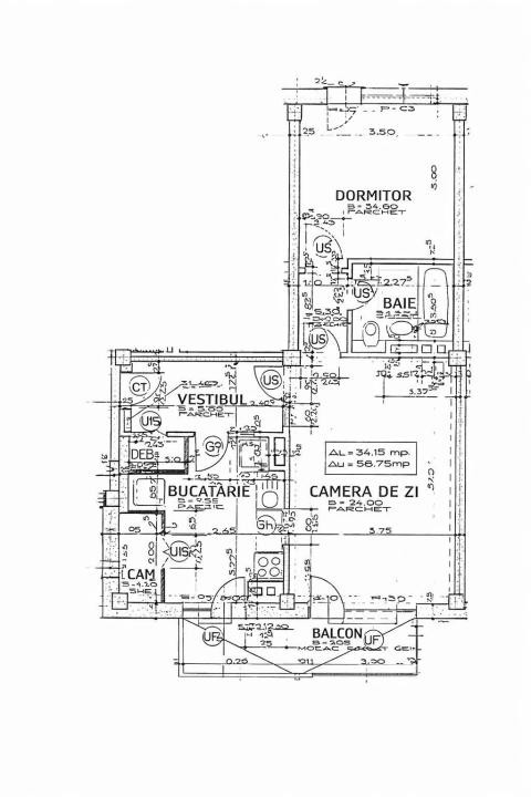 Apartament 2 camere l Su 65 mp l Finisat l Strada Arinilor Manastur