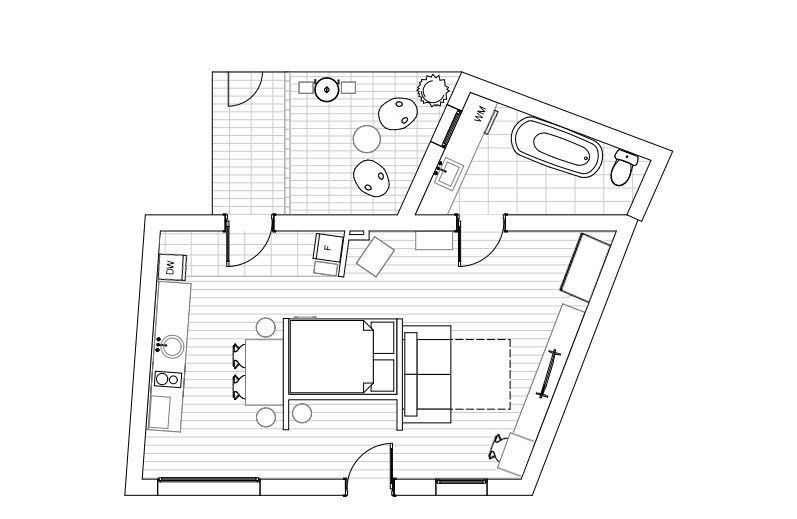 Apartament la casă cu intrare separată și cotă de teren – Zonă centrală