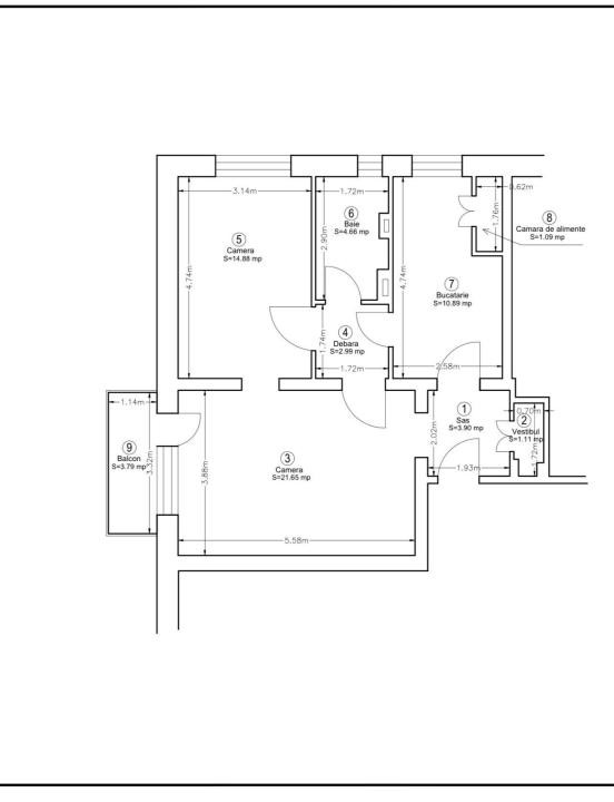 Apartament decomandat l 2 camere | parcare l Republicii 