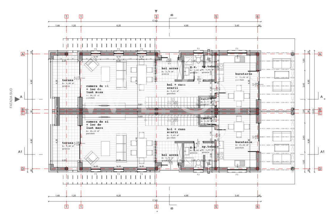 Duplex D+P+E cu 4 camere/119mp! GARAJ! Semifinisat! Zona Voronet/Iris!