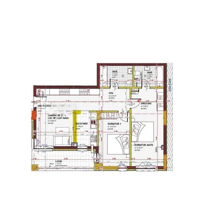 Apartament semifinisat 4 camere I Strada Tineretului I Floresti