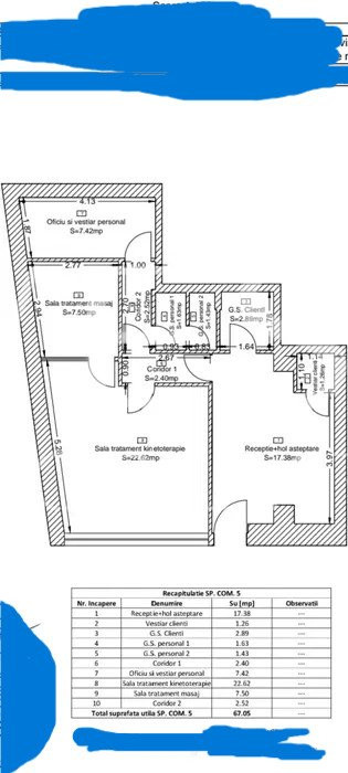 Spatiu comercial/servicii | 67mp | zona Bonjour Residence | Parter