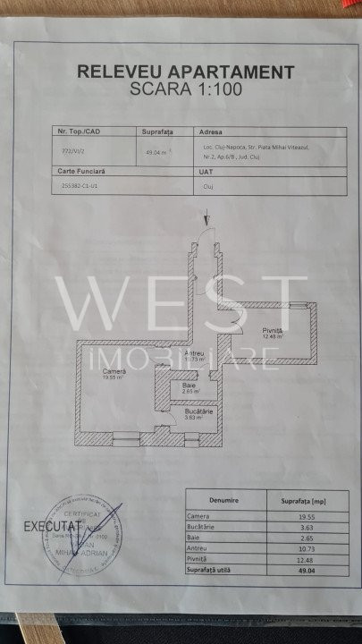 Apartament MODERN cu 2 cam/50mp! Ideal Investitie! P-TA MIHAI VITEAZU!