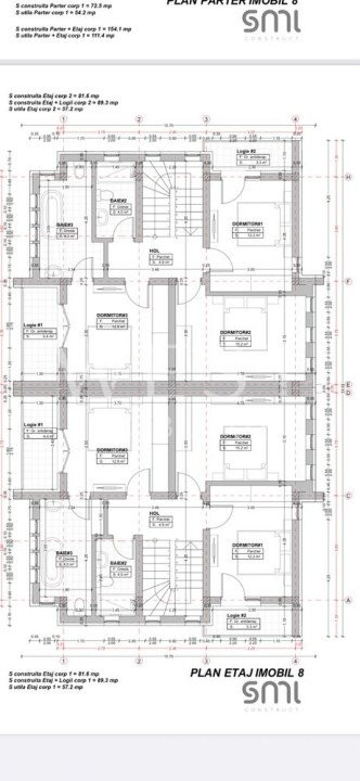 Duplex 4 camere 120mp! Semifinisat! Ansamblu residential! Urusagului!