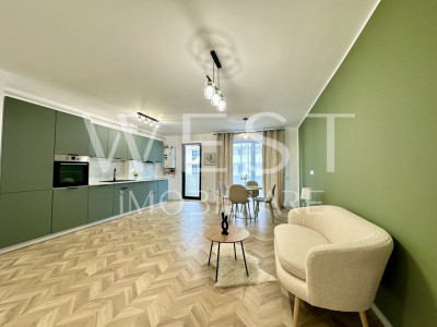 Apartament 2 camere 56mp+ 12mp TERASA ! FINISAT și MOBILAT MODERN !