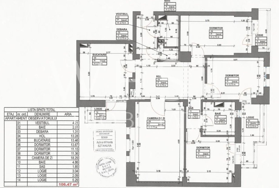 Apartament decomandat 4 camere, 106mp! Etaj interm.!Zona Sigma/Zorilor