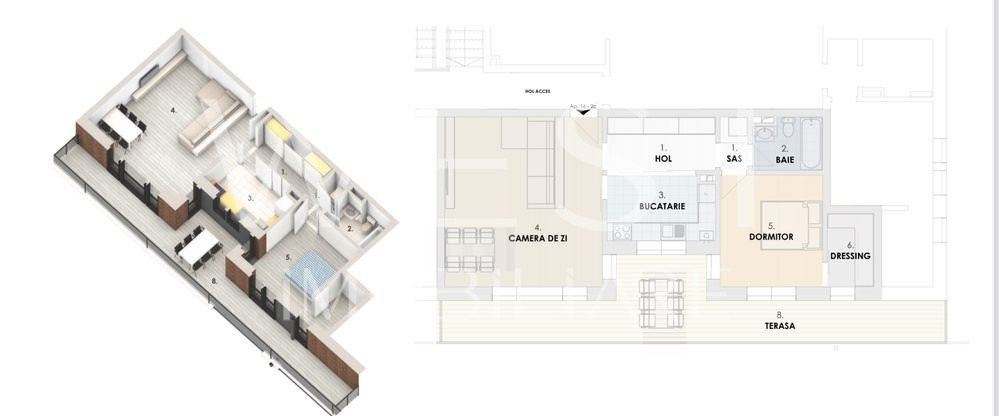 Penthouse 63mp+30mp terasa! Zona Tineretului! Parcare inclusa! Cu CF!
