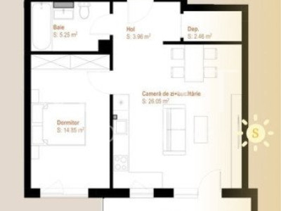 Apartament 2 camere 54mp+terasa! Partial finisat! Parcare! 5 min Vivo!
