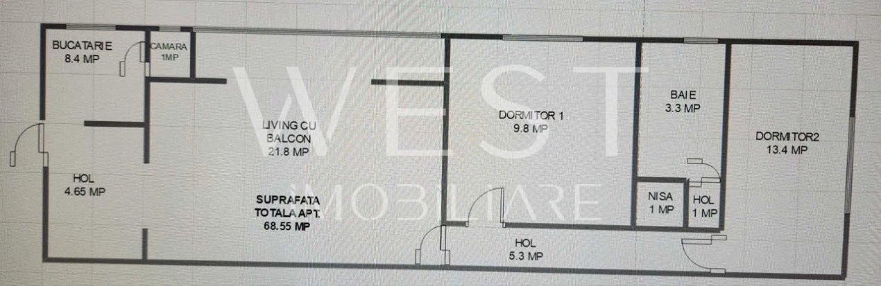 Apartament cu 3 camere/68mp! MODERN! Boxa! Str. Primăverii/Manastur!