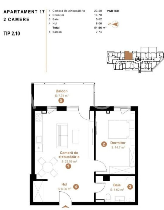 Apartament 2 camere+terasa! Ultramobilat! Parcare! In spate la Vivo!